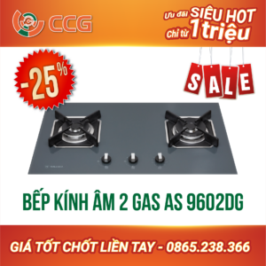 BẾP KÍNH ÂM MALLOCA 2 GAS AS 9602DG
